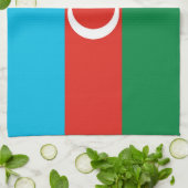 Flagge Aserbaidschans Geschirrtuch (Gefaltet)