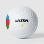 Flagge Aserbaidschans Golfball (Logo)