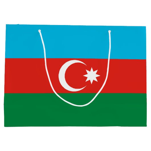 Flagge Aserbaidschans Große Geschenktüte (Rückseite)