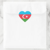 Flagge Aserbaidschans Herz-Aufkleber (Tasche)