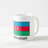 Flagge Aserbaidschans Kaffeetasse (VorderseiteRechts)