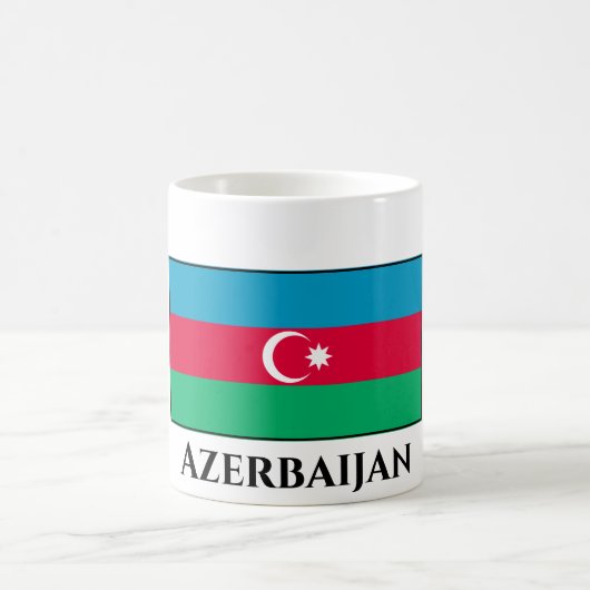 Flagge Aserbaidschans Kaffeetasse (Mittel)