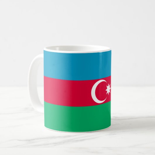 Flagge Aserbaidschans Kaffeetasse (Vorderseite Links)