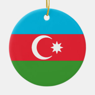 Flagge Aserbaidschans Keramik Ornament