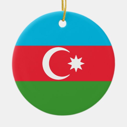 Flagge Aserbaidschans Keramik Ornament (Vorne)
