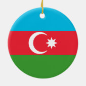 Flagge Aserbaidschans Keramik Ornament (Hinten)