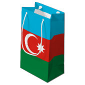 Flagge Aserbaidschans Kleine Geschenktüte (Rückseite Schrägansicht)