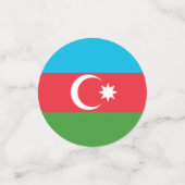 Flagge Aserbaidschans Konfetti (Klein Vorderseite)