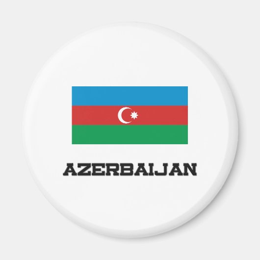 Flagge Aserbaidschans Magnet (Vorne)