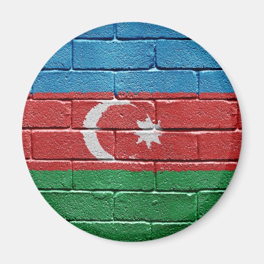 Flagge Aserbaidschans Magnet (Vorne)