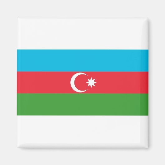Flagge Aserbaidschans Magnet (Vorne)
