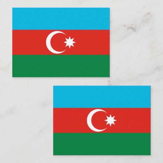 Flagge Aserbaidschans Mitteilungskarte (Vorne/Hinten)