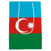 Flagge Aserbaidschans Mittlere Geschenktüte (Rückseite)