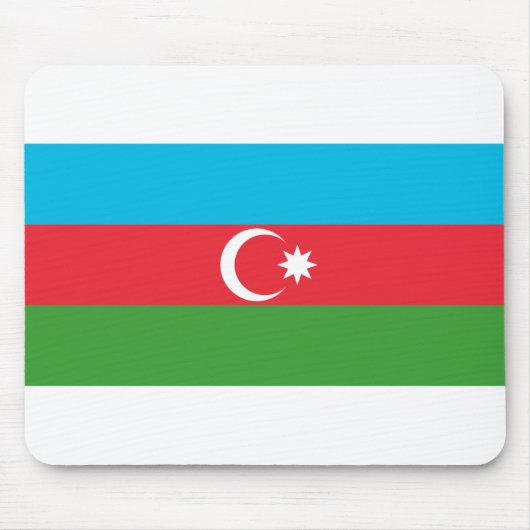 Flagge Aserbaidschans Mousepad (Vorne)