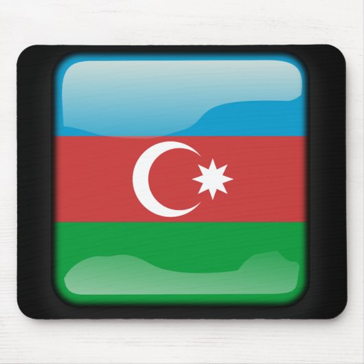 Flagge Aserbaidschans Mousepad (Vorne)