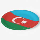Flagge Aserbaidschans Pappteller (Schrägansicht)