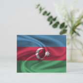 Flagge Aserbaidschans Postkarte (Stehend Vorderseite)