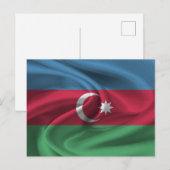 Flagge Aserbaidschans Postkarte (Vorne/Hinten)