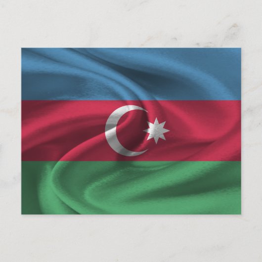 Flagge Aserbaidschans Postkarte (Vorderseite)