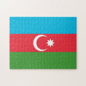 Flagge Aserbaidschans Puzzle (Horizontal)