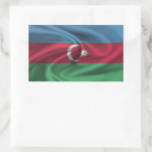 Flagge Aserbaidschans Rechteckiger Aufkleber (Tasche)