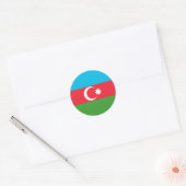 Flagge Aserbaidschans Runder Aufkleber (Umschlag)