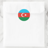 Flagge Aserbaidschans Runder Aufkleber (Tasche)