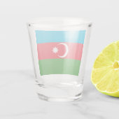 Flagge Aserbaidschans Schnapsglas (Rückseite)