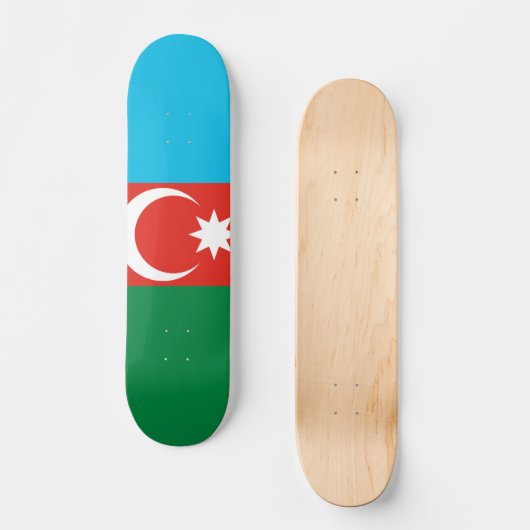 Flagge Aserbaidschans Skateboard (Vorderseite)
