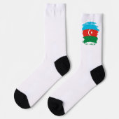 Flagge Aserbaidschans Socken (Linkes Detail)