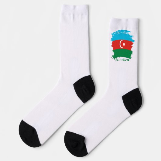 Flagge Aserbaidschans Socken (Linkes Detail)
