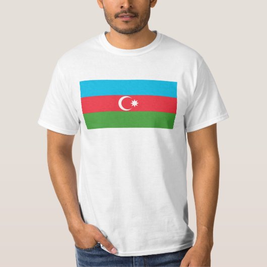 Flagge Aserbaidschans T-Shirt (Vorderseite)