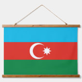 Flagge Aserbaidschans Wandteppich Mit Holzrahmen (Vorderseite)
