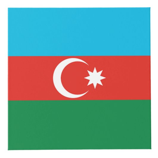 Flagge Aserbaidschans Würfel (Vorderseite)