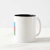 Flagge Aserbaidschans Zweifarbige Tasse (VorderseiteRechts)