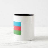 Flagge Aserbaidschans Zweifarbige Tasse (Mittel)