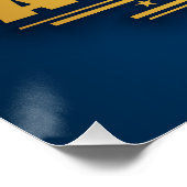 Flagge Asturiens Poster (Ecke)