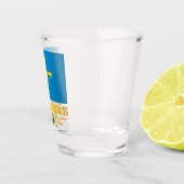 Flagge Asturiens Schnapsglas (Rechts)