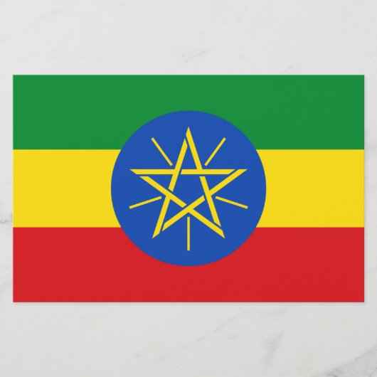 Flagge Äthiopiens Briefpapier (Vorderseite)