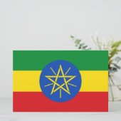 Flagge Äthiopiens Briefpapier (Stehend Vorderseite)