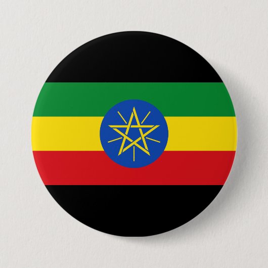 Flagge Äthiopiens Button (Vorderseite)