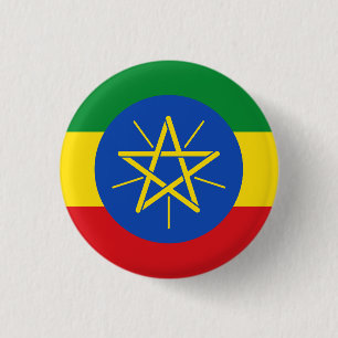 Flagge Äthiopiens Button