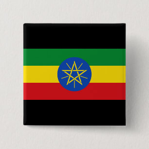 Flagge Äthiopiens Button