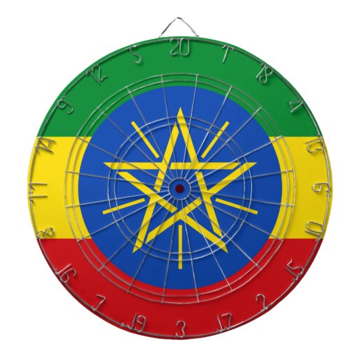 Flagge Äthiopiens Dartscheibe (vorne)