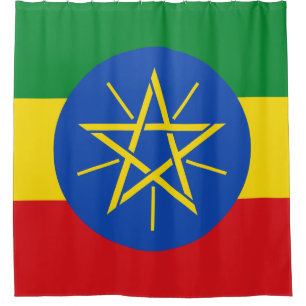Flagge Äthiopiens Duschvorhang