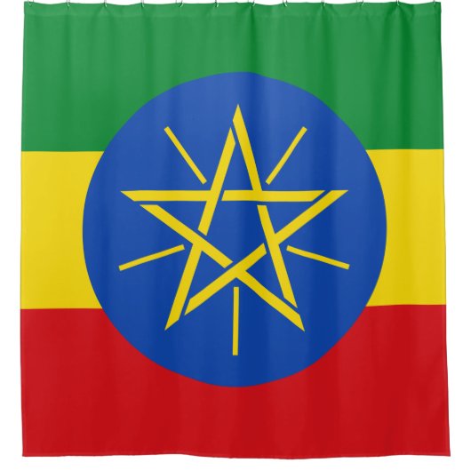 Flagge Äthiopiens Duschvorhang (Vorderseite)