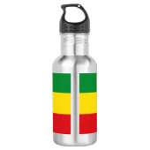 Flagge Äthiopiens Edelstahlflasche (Rückseite)