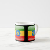 Flagge Äthiopiens Espressotasse (Vorderseite Rechts)