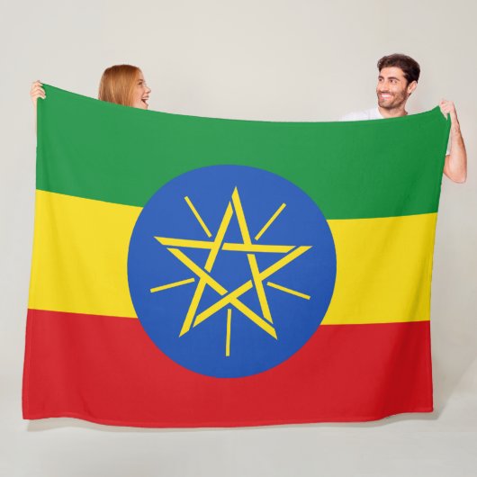 Flagge Äthiopiens Fleecedecke (Beispiel)