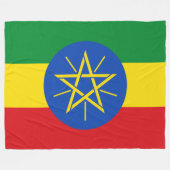 Flagge Äthiopiens Fleecedecke (Vorderseite (Horizontal))